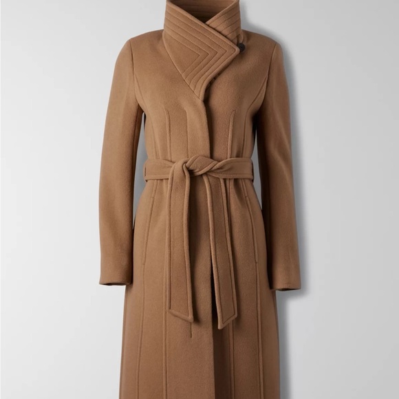 New 2XS Aritzia Babaton The Connor Wool Tailored Winter Coat Long Winter Elegant - Picture 6 of 16
